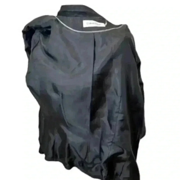 Calvin Klein Dark Gray Fully Lined Long Sleeve Suit Jacket Blazer Women’s Sz‎ 14 - Picture 6 of 11